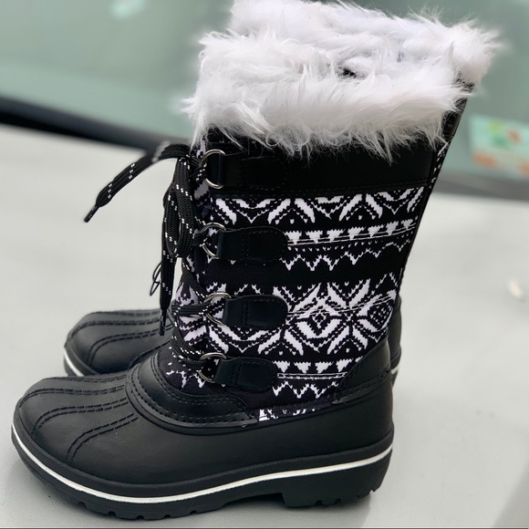 Girls' Tall Lace-Up Water Resistant Winter Boot - Picture 8 of 8